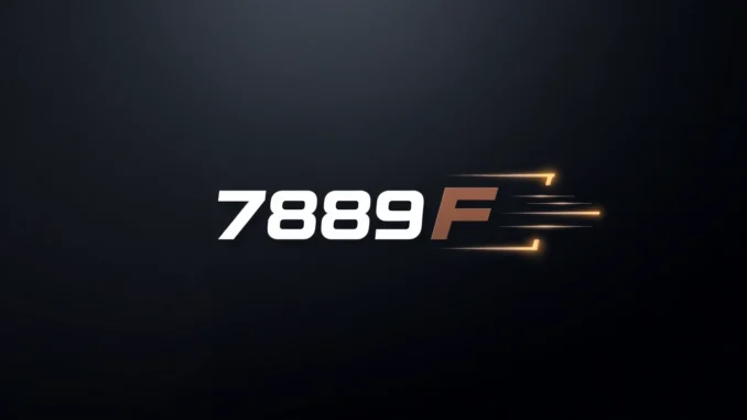du4f Detailed close-up of the 789F logo with modern design and metallic finish, showcasing branding excellence and technological sophistication.