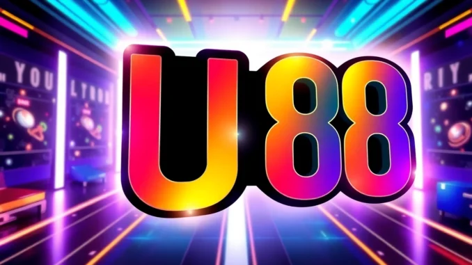 f6do Dynamic UU88 logo with vibrant gaming elements, reflecting trust and excitement for online entertainment.