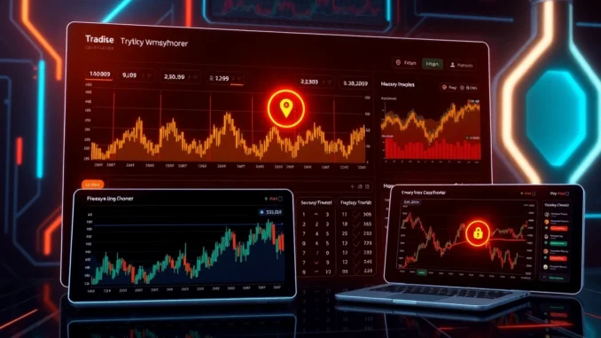fcv3 Dynamic AICoin crypto trading platform interface showcasing live charts and security features for traders.
