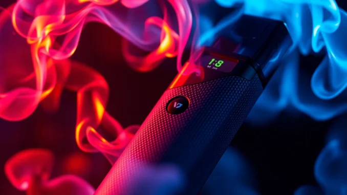 9rcj Vozol Puff disposable vape device in use, showcasing its stylish design and up to 20,000 puffs capacity, perfect for vapers seeking reliable performance.