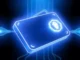 A person securely managing their crypto wallet on a smartphone with blockchain graphics in the