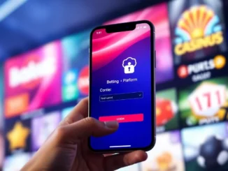 Sky exchange login process illustration showcasing a user securely accessing live betting and casino games on mobile device, emphasizing ease of use and security.