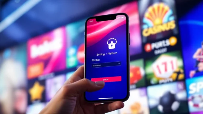 Sky exchange login process illustration showcasing a user securely accessing live betting and casino games on mobile device, emphasizing ease of use and security.