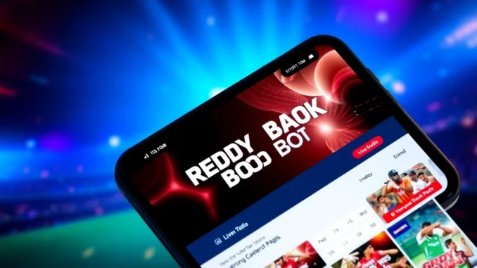 Reddy Anna Book app showcasing live cricket betting interface on mobile for seamless wagering experience.