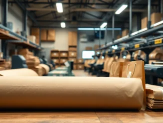 High-quality torba papierowa being printed and assembled in an eco-friendly packaging factory