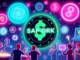 APORK Token in vibrant digital art showcasing multi-chain gaming and active community