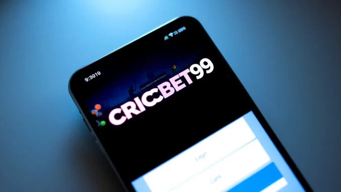 mpv1 The Cricbet99 login page on a smartphone showing secure access to online cricket betting
