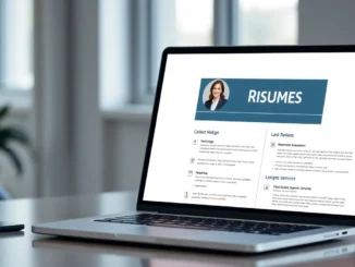 Expert resume writing in progress with modern design tools and professional workspace setup