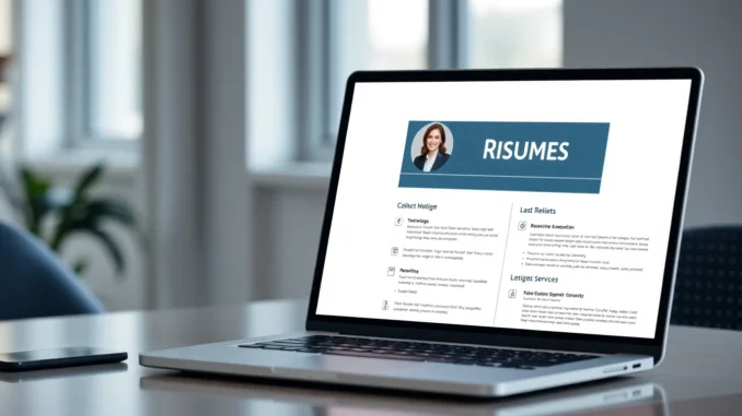 tluh Expert resume writing in progress with modern design tools and professional workspace setup