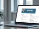 Expert resume writing in progress with modern design tools and professional workspace setup