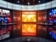 Breaking News alert shown on a digital news ticker with reporters covering latest stories live